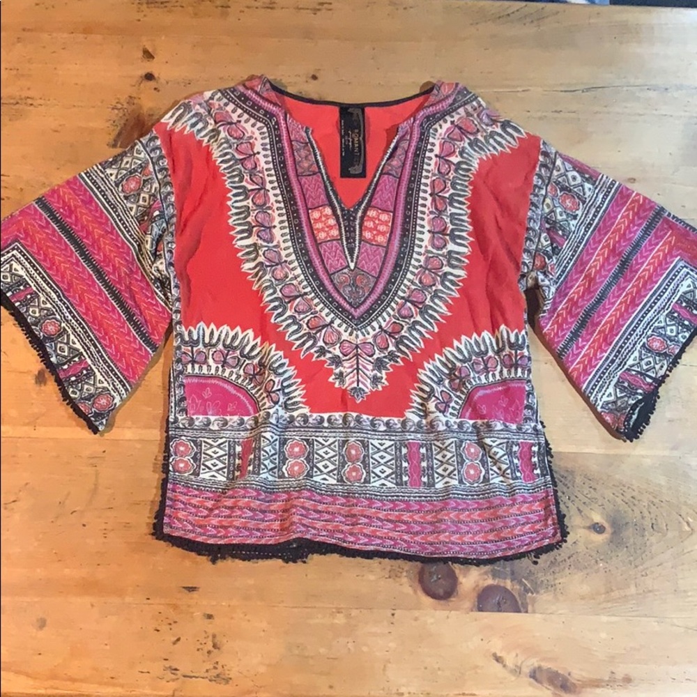 Free People Printed Summer Top